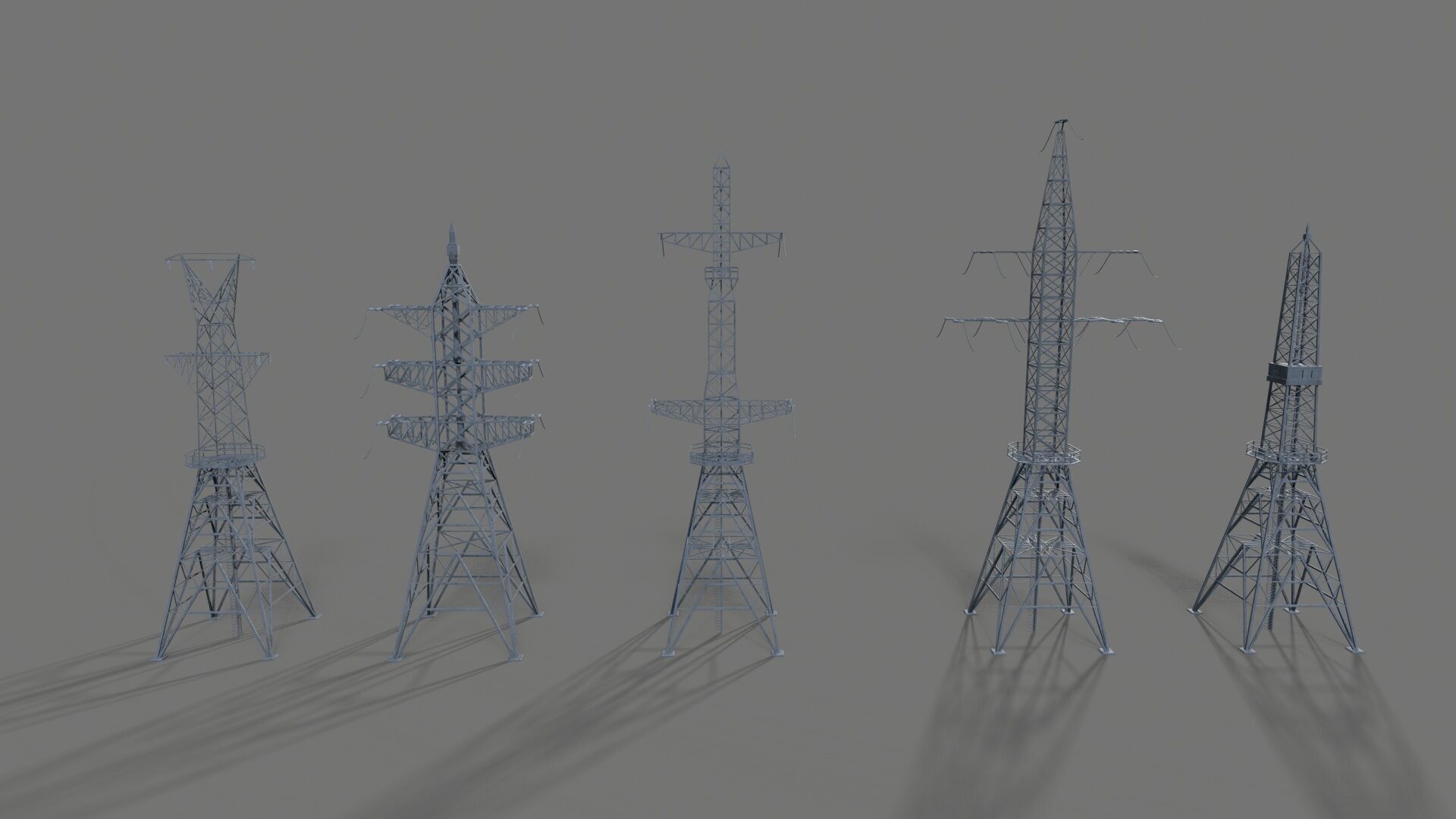 Electrical Power Line 3D model_3