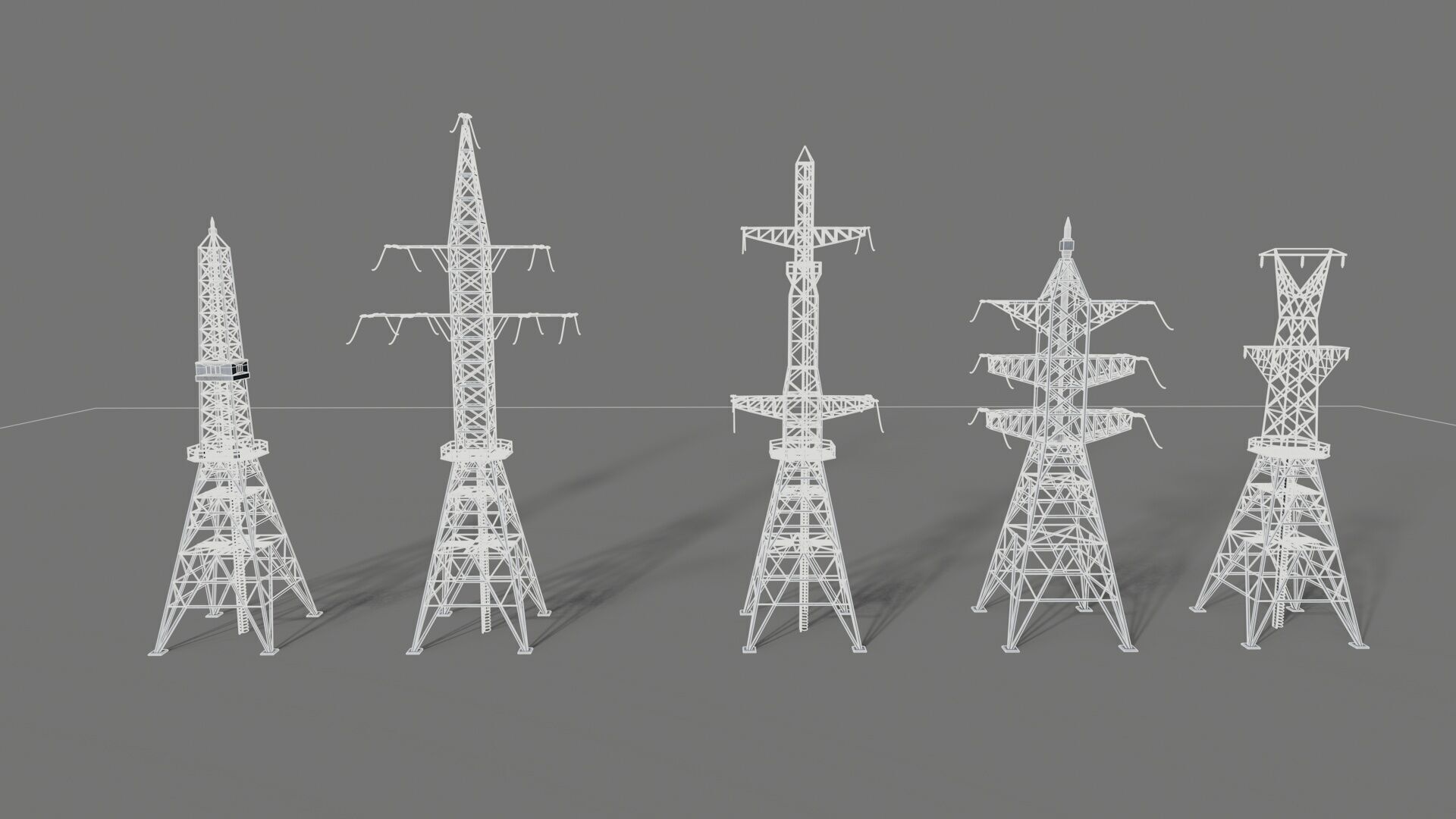 Electrical Power Line 3D model_6