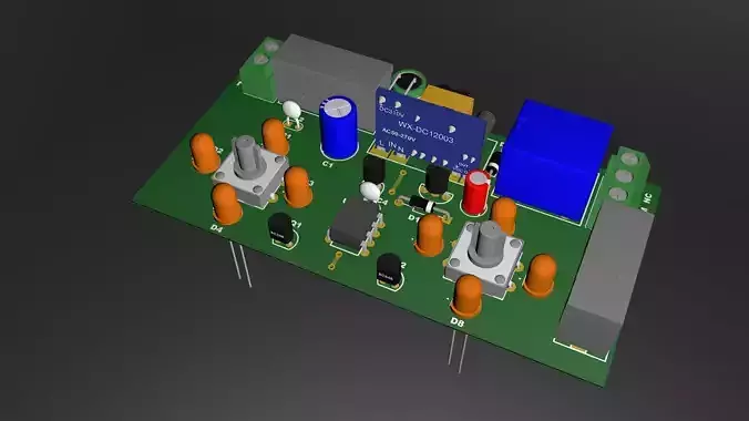 PCB Board LED Controller Free 3D model
