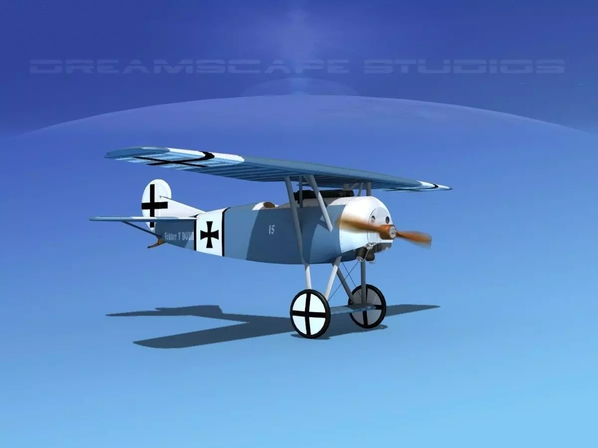 Fokker DVIII V12 3D model
