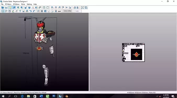 Kamen Rider Chalice HD Pepakura Foam Unfold