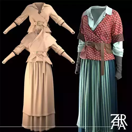 Medieval clothing model