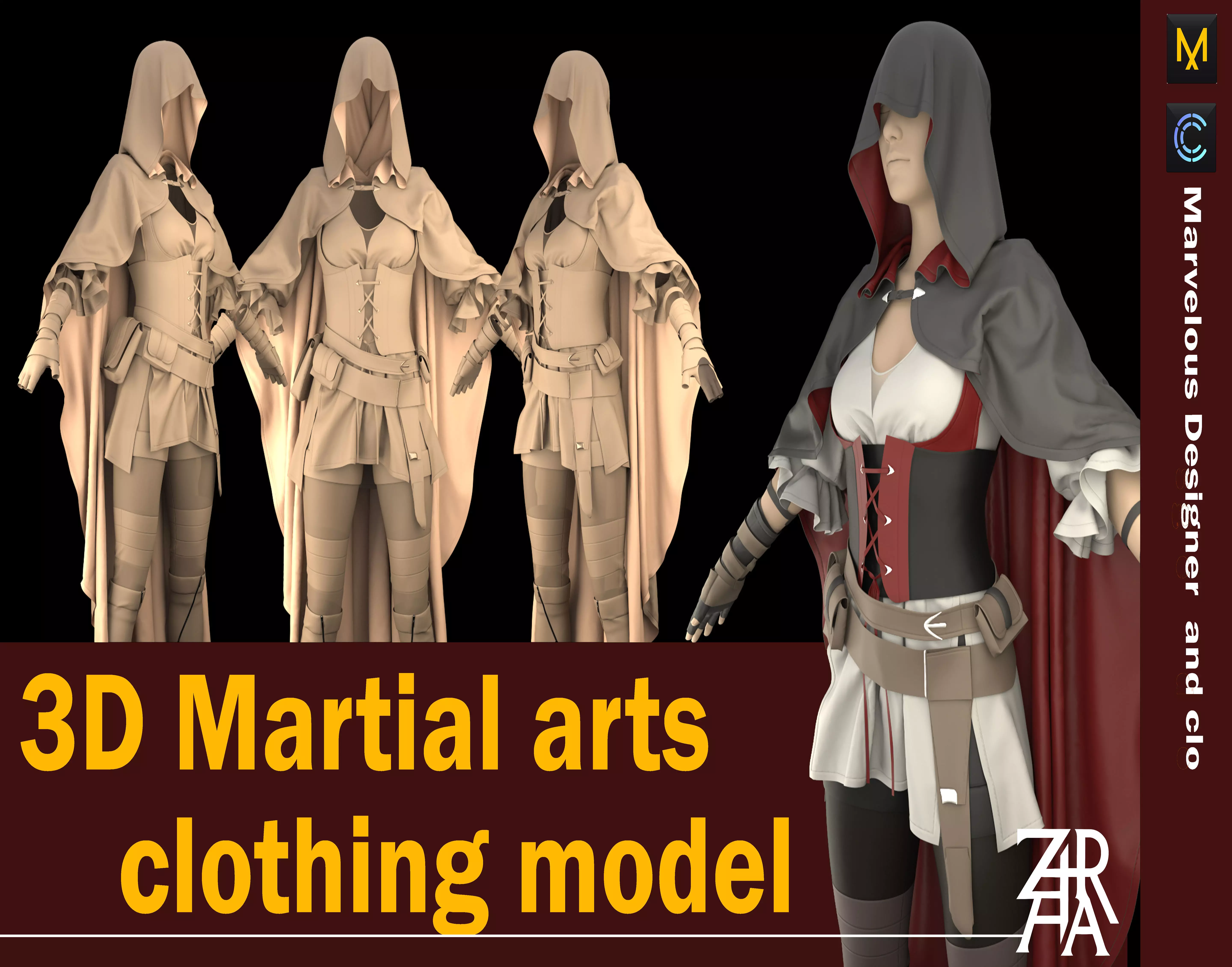 Martial arts clothing model 3D model