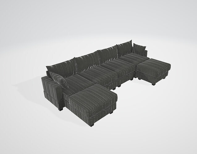 NicBex Modular Sectional Sofa Low-poly 3D model