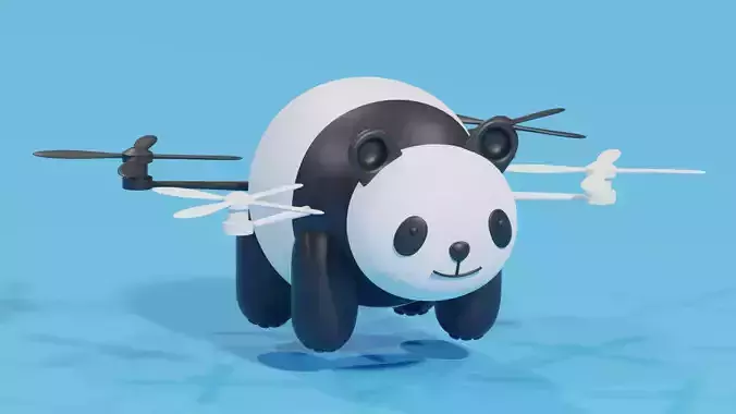 Cartoon Panda Animal Drone