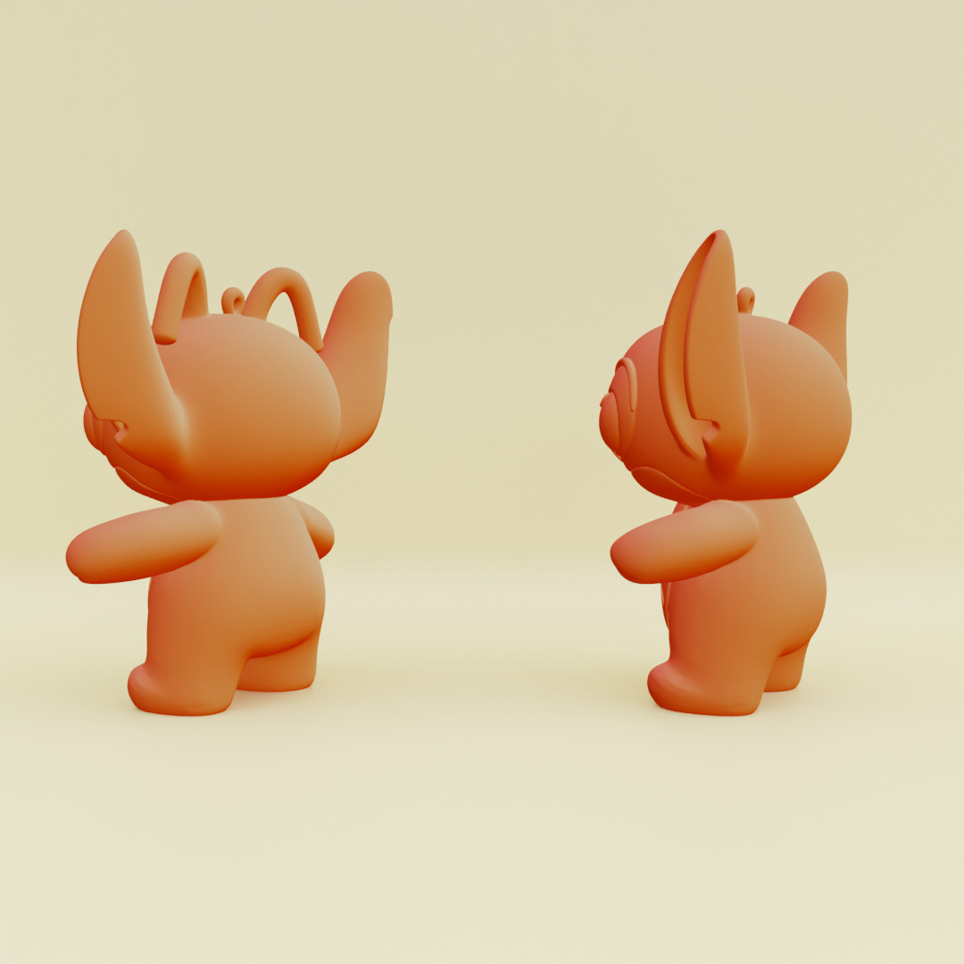 Stich and Angel Set Plush Toys with Keychain Disney Printable 3D print model_14