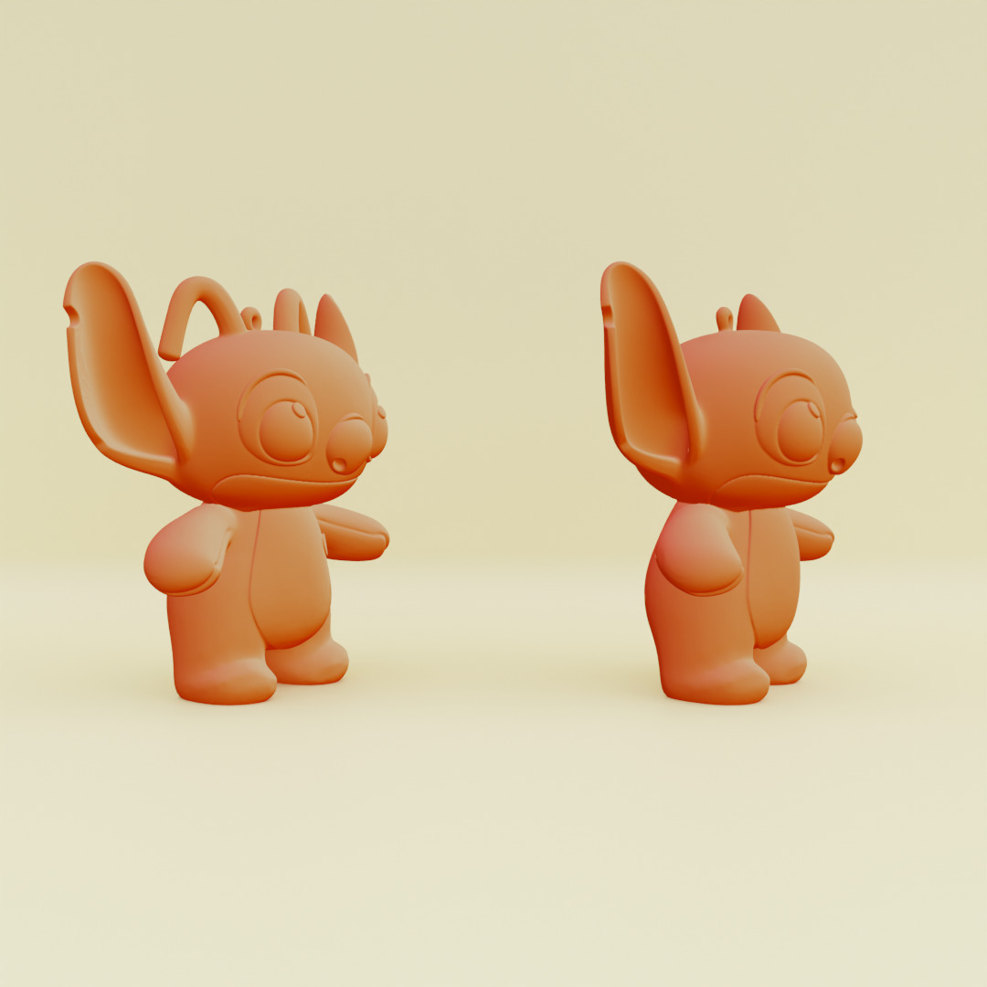 Stich and Angel Set Plush Toys with Keychain Disney Printable 3D print model_20