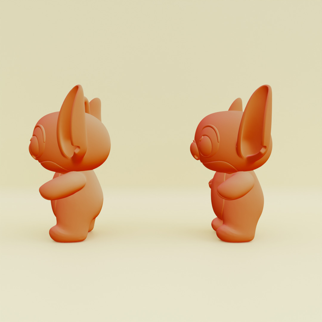 Stich and Angel Set Plush Toys with Keychain Disney Printable 3D print model_8