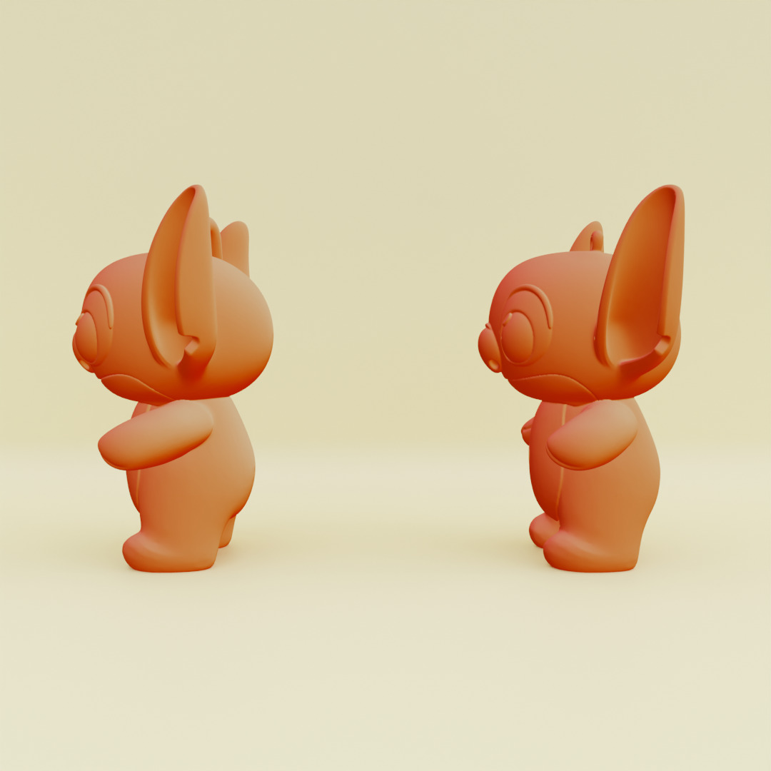 Stich and Angel Set Plush Toys with Keychain Disney Printable 3D print model_13