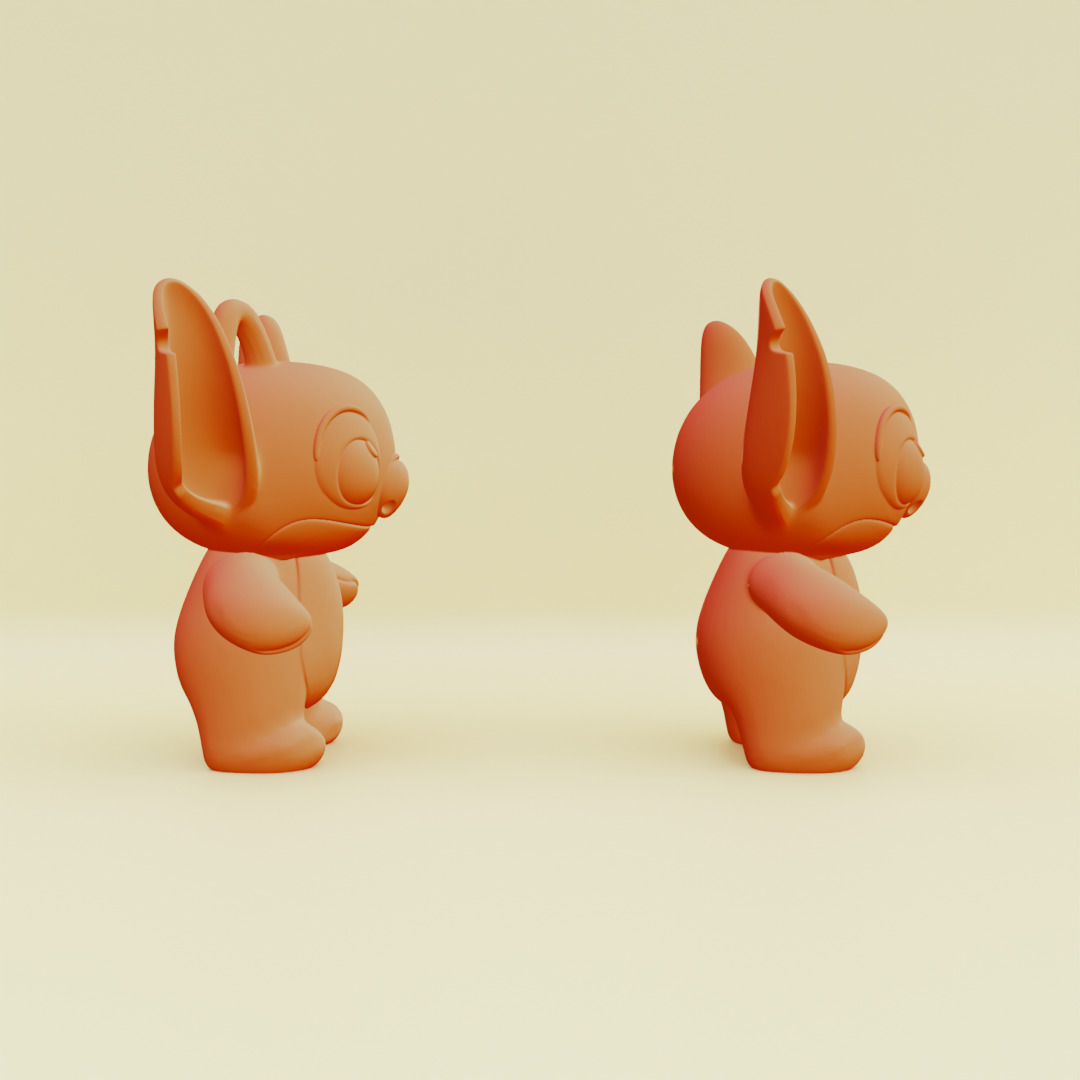 Stich and Angel Set Plush Toys with Keychain Disney Printable 3D print model_19