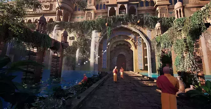 Monks Temple Modular Kit  Game Ready 3D Assets  Texture Packs UE