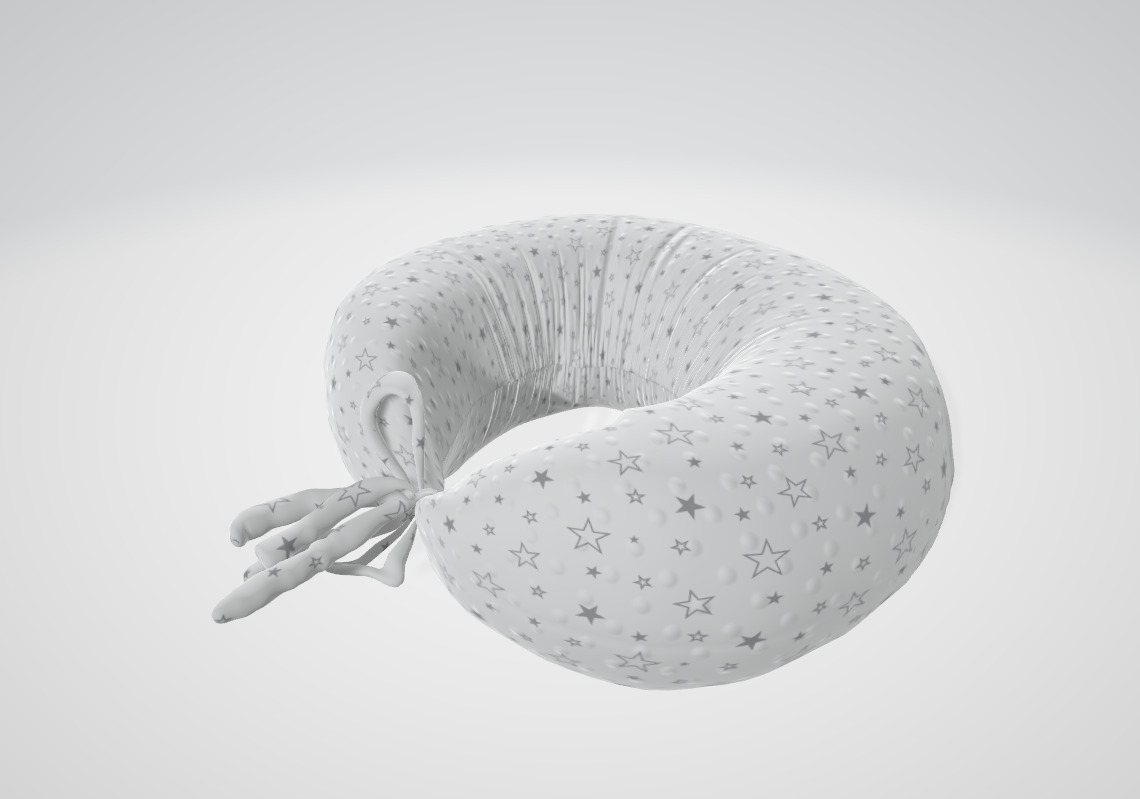 Removable Pregnancy Pillow Low-poly 3D model_1