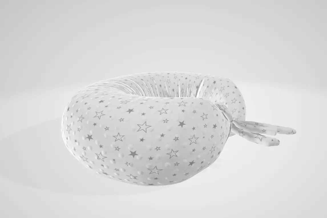 Removable Pregnancy Pillow Low-poly 3D model_0