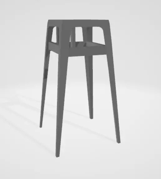 bar chair Free 3D model_0