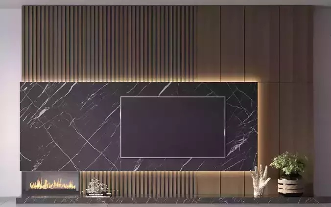 TV WALL NO27 A 3D model
