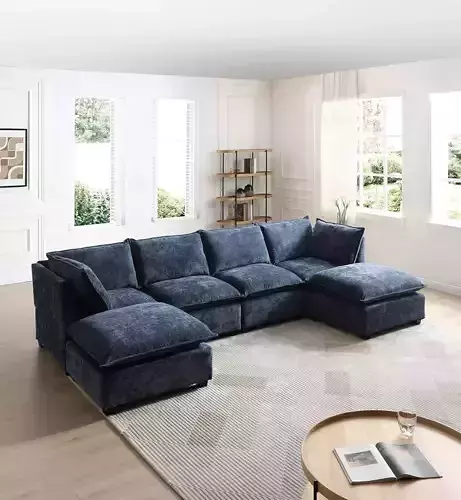 Modular Sectional Linen Couch Set