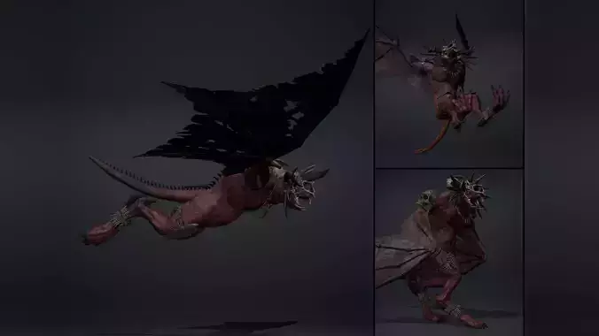 Dreadsilent 2 Brutal Low-poly 3D model