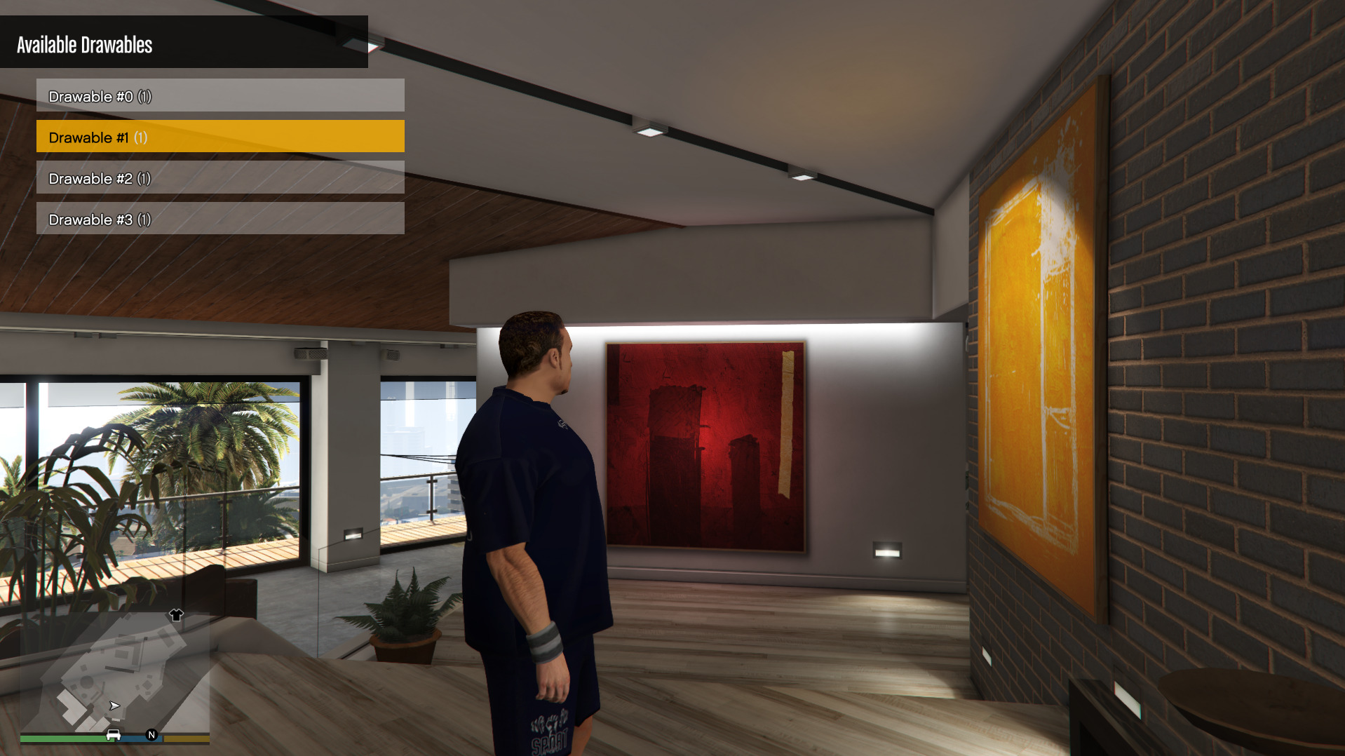 Fitness  Strength Dept Graphic TShirt 3D FBX OBJ GTA Low-poly 3D model_11