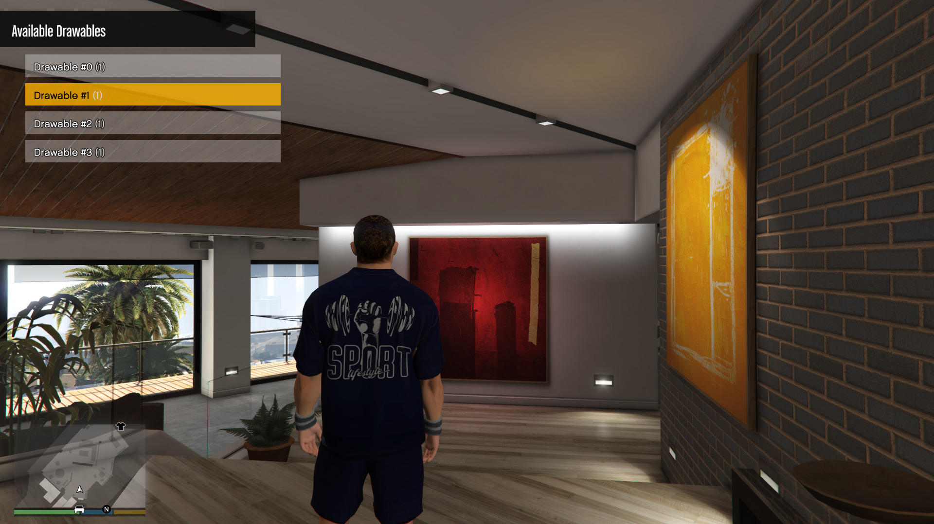 Fitness  Strength Dept Graphic TShirt 3D FBX OBJ GTA Low-poly 3D model_10