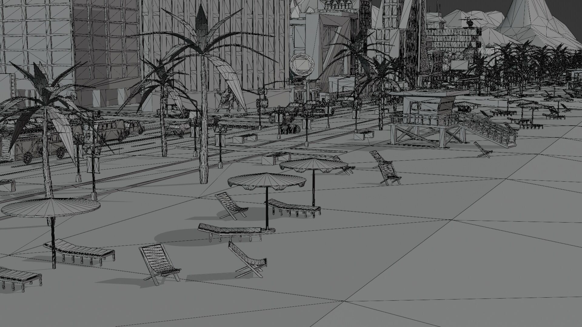 Cartoon City Pack Modular Low Poly Urban Assets Low-poly 3D model_28