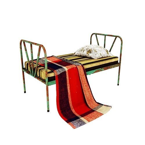 Bed old PBR Low-poly 3D model