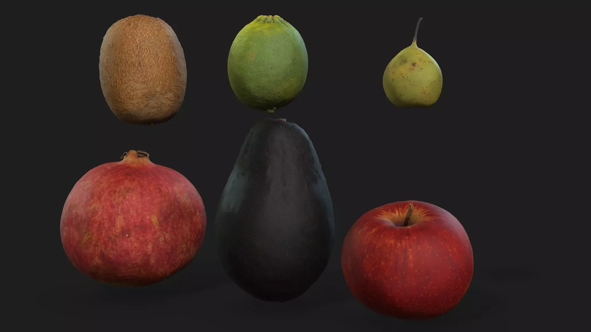 Realistic Low Poly Fruit Pack  Game Ready 3D Models Free low-poly 3D model_0