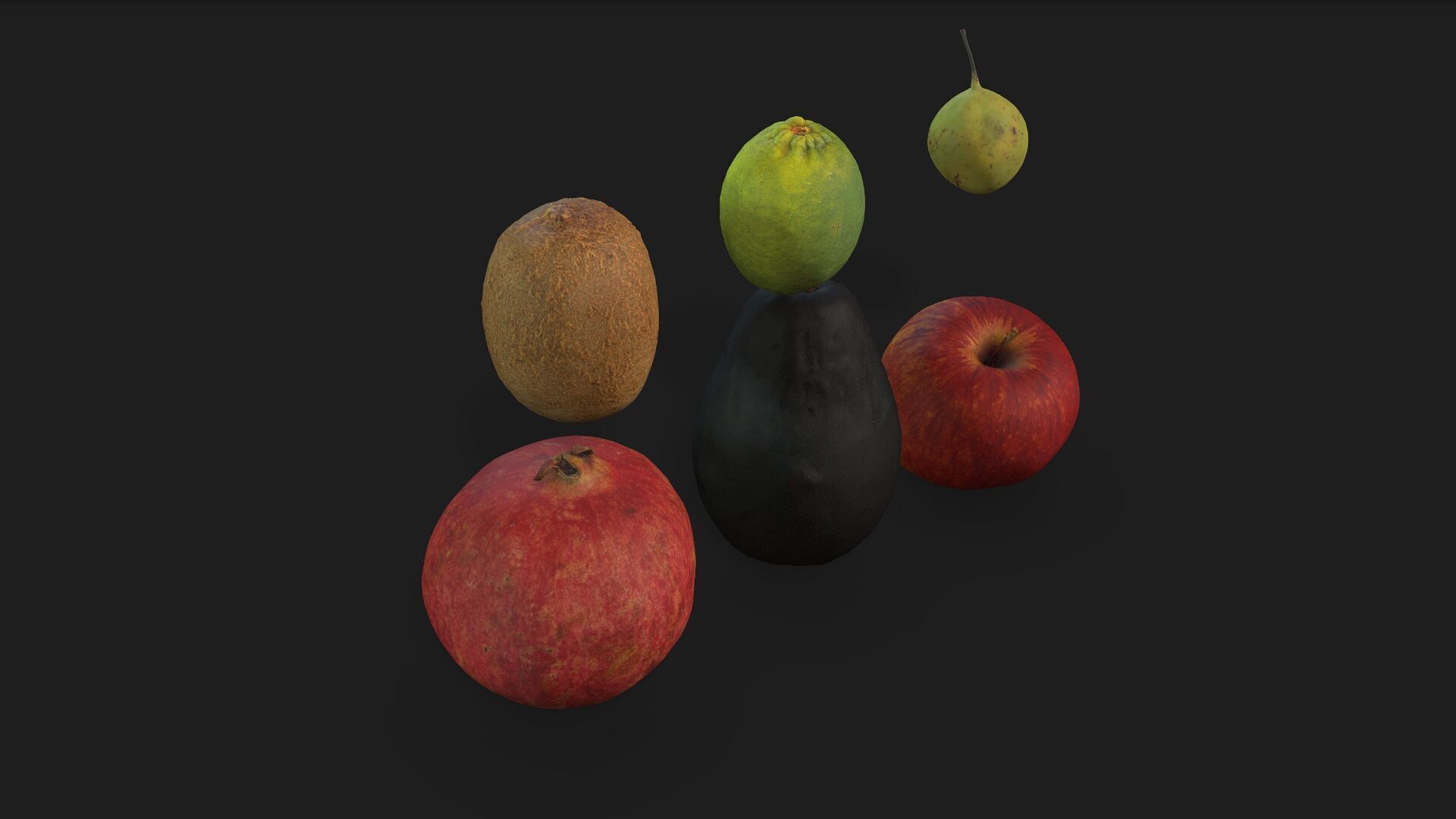 Realistic Low Poly Fruit Pack  Game Ready 3D Models Free low-poly 3D model_5