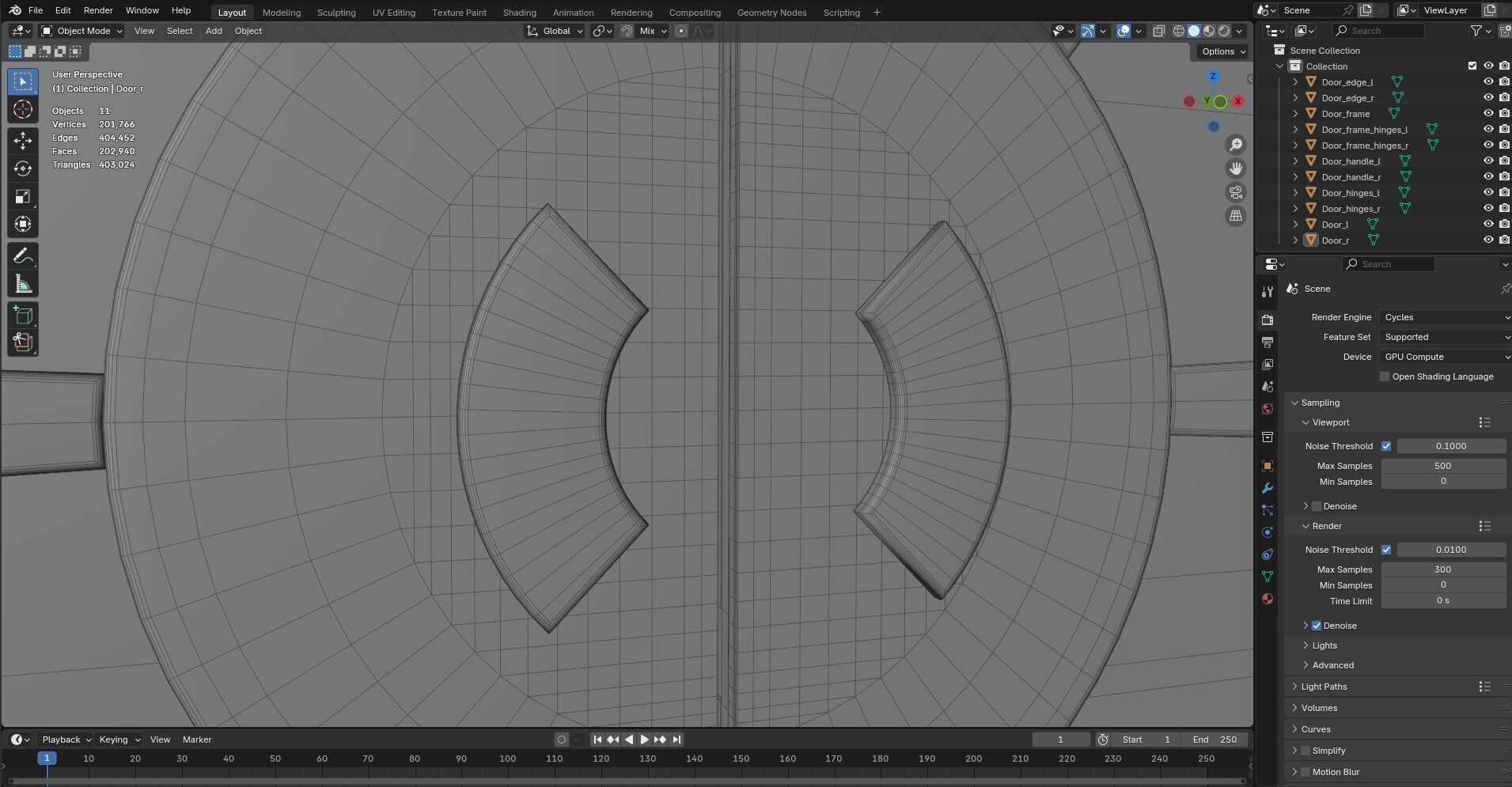 Door Design CG11 3D model_7