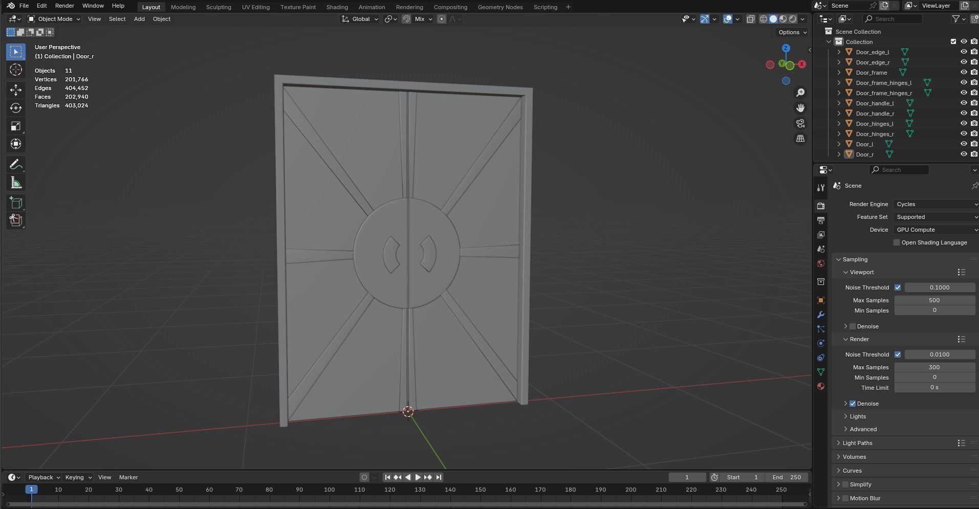Door Design CG11 3D model_10