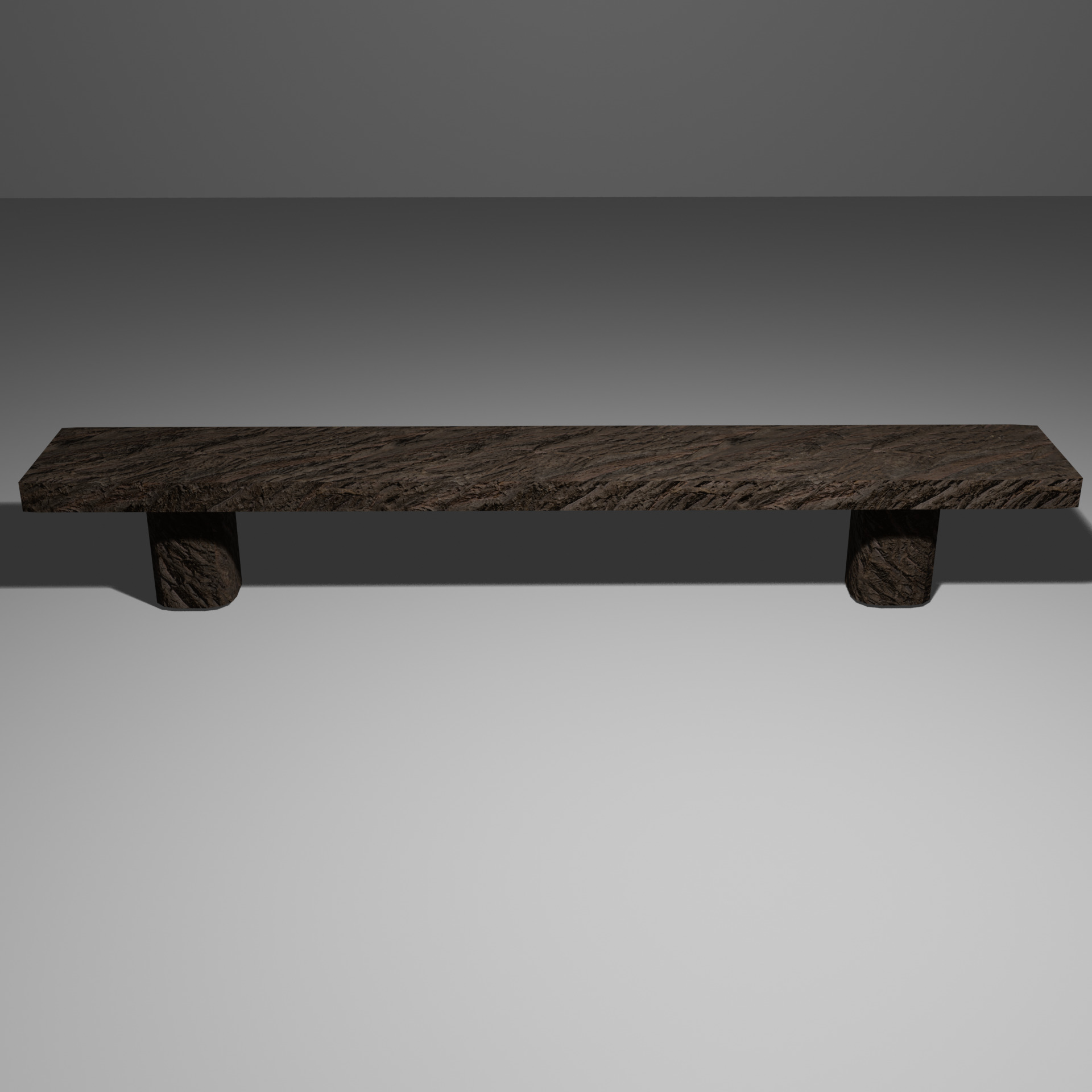 Old Table and Bench Free low-poly 3D model_2