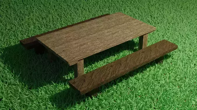 Old Table and Bench