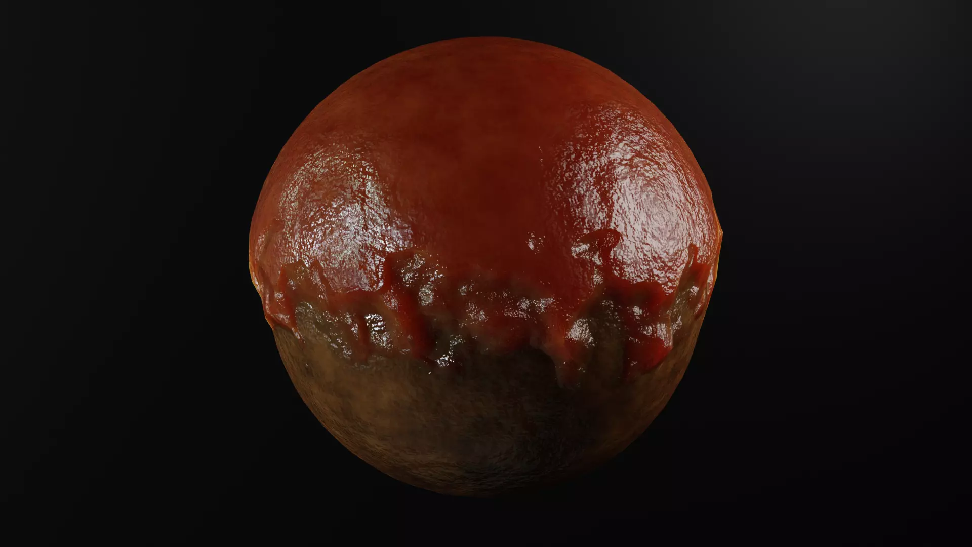 Realistic Game-Ready Meatball Low-poly 3D model_0