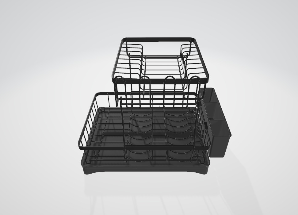 Dish drainer Low-poly 3D model_2
