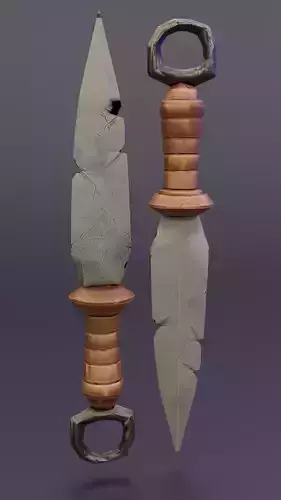 Stylized dagger Low-poly