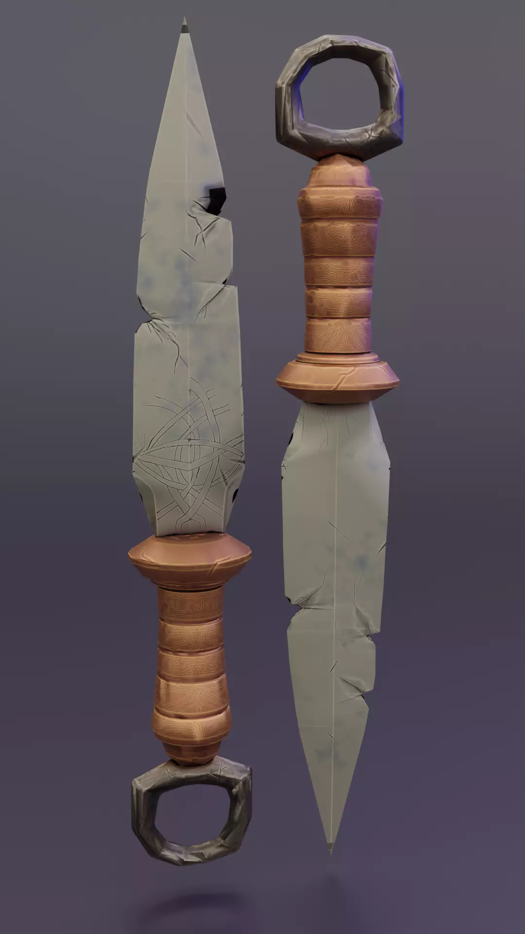Stylized dagger Low-poly Free low-poly 3D model