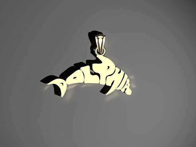 Dolphin pendant 3D print model