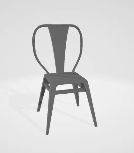 Simple chair Free 3D model_0