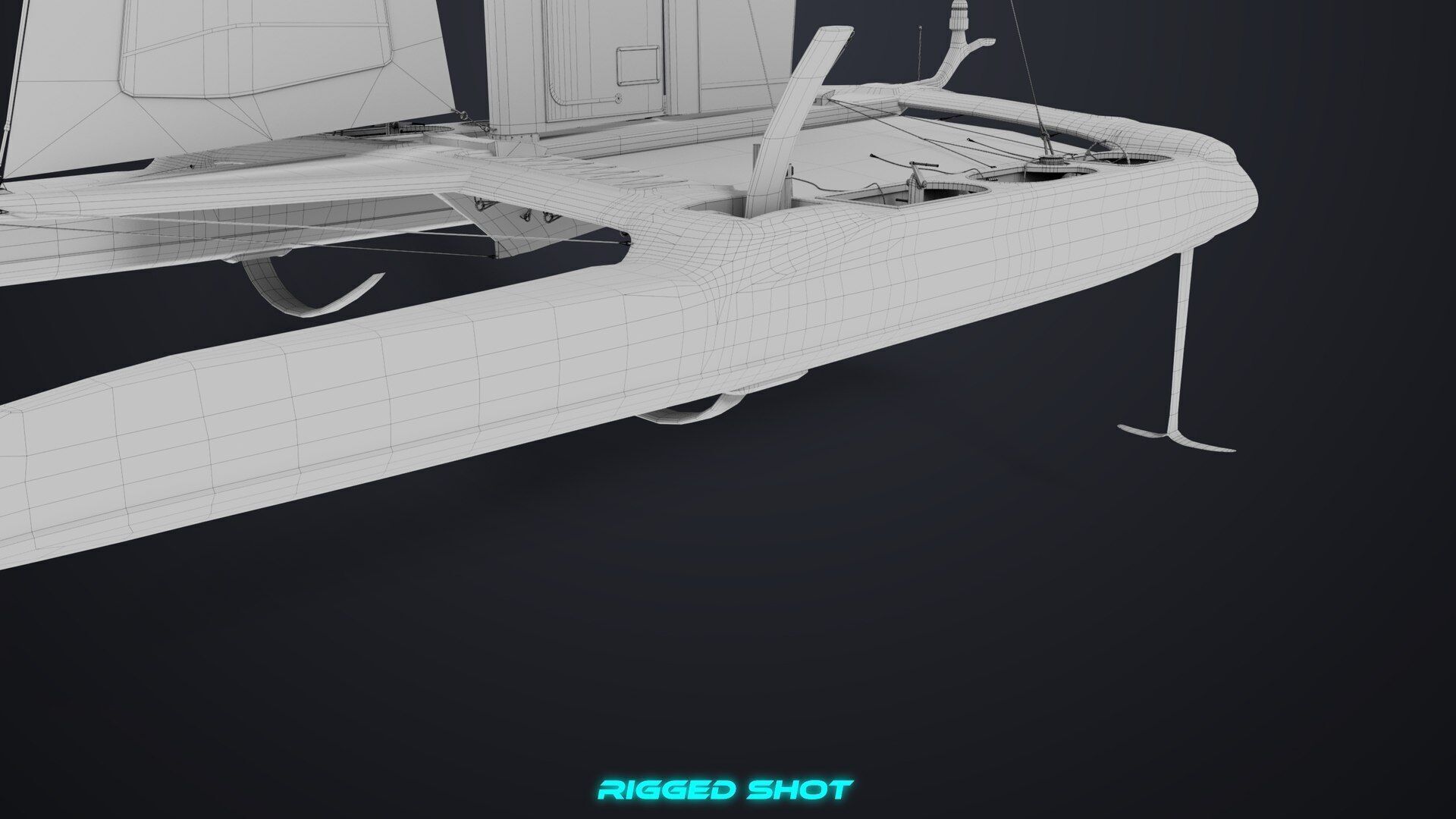 Yacht Sailing Boat 02 Blue All PBR Unity UE Textures Low-poly 3D model_26