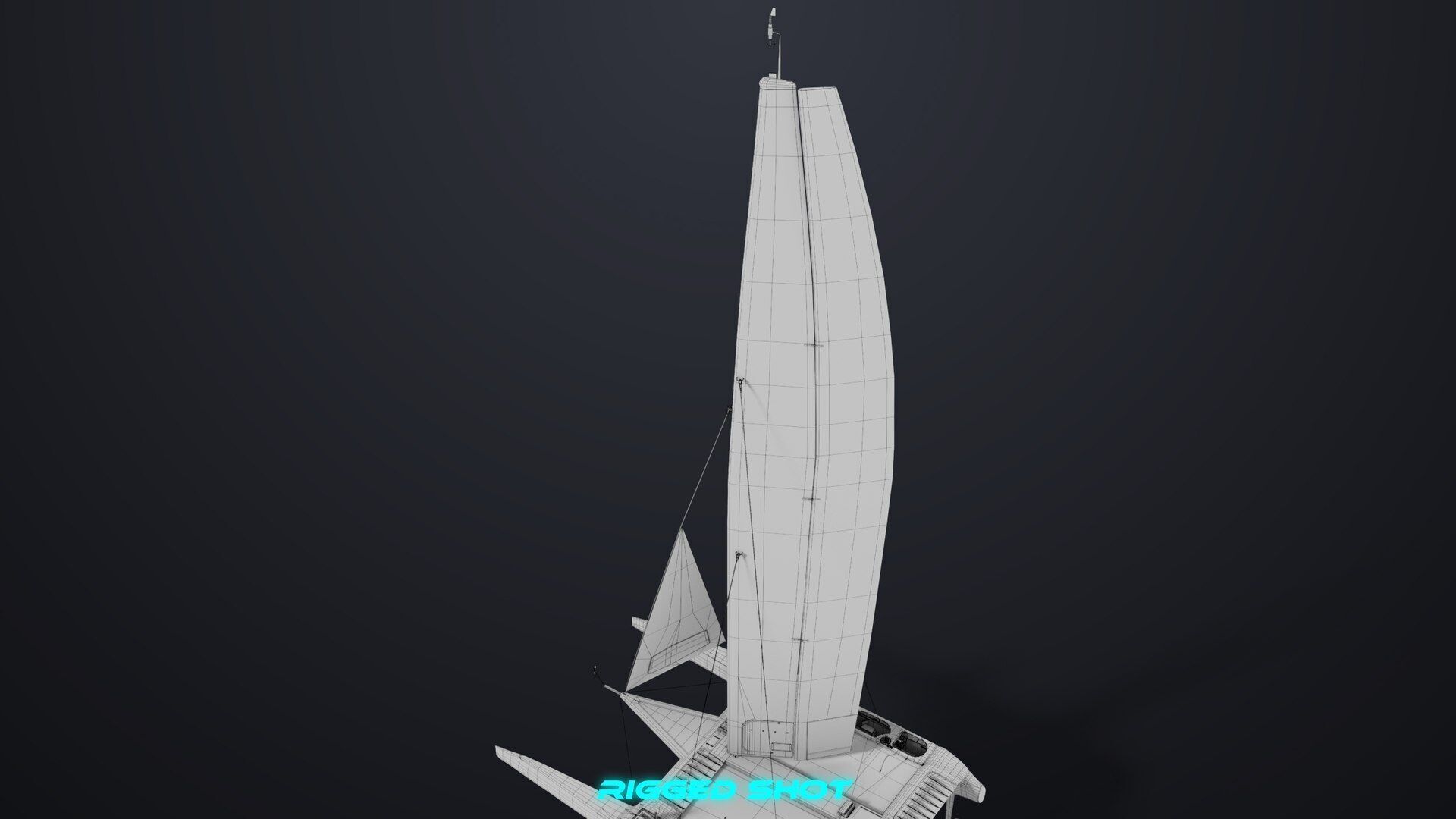 Yacht Sailing Boat 02 Blue All PBR Unity UE Textures Low-poly 3D model_25