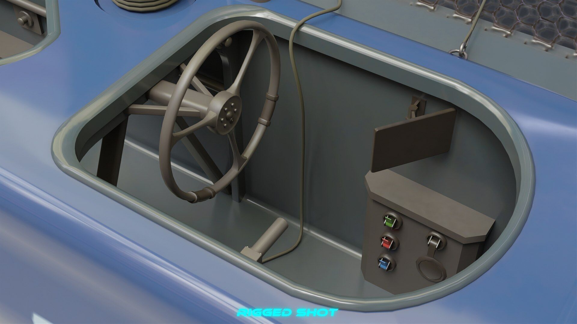 Yacht Sailing Boat 02 Blue All PBR Unity UE Textures Low-poly 3D model_9