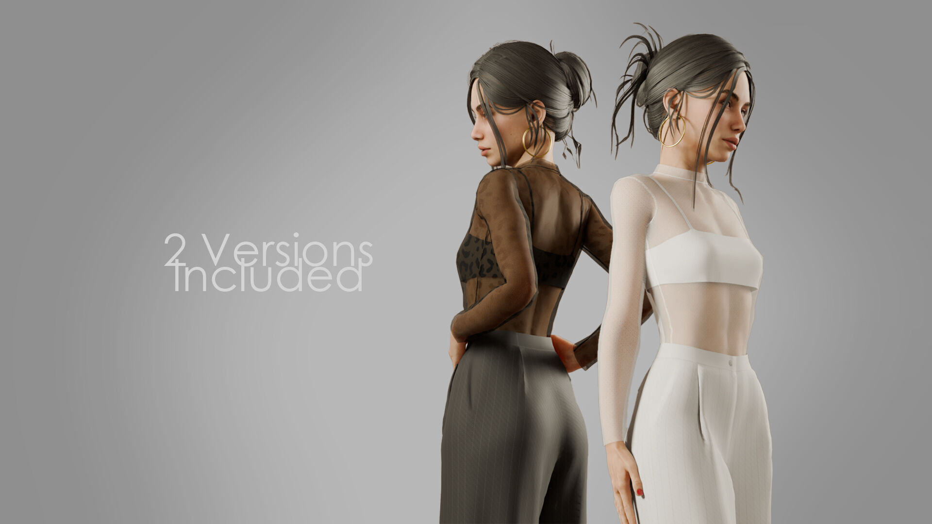 Rigged Woman Character For Blender Low-poly 3D model_4