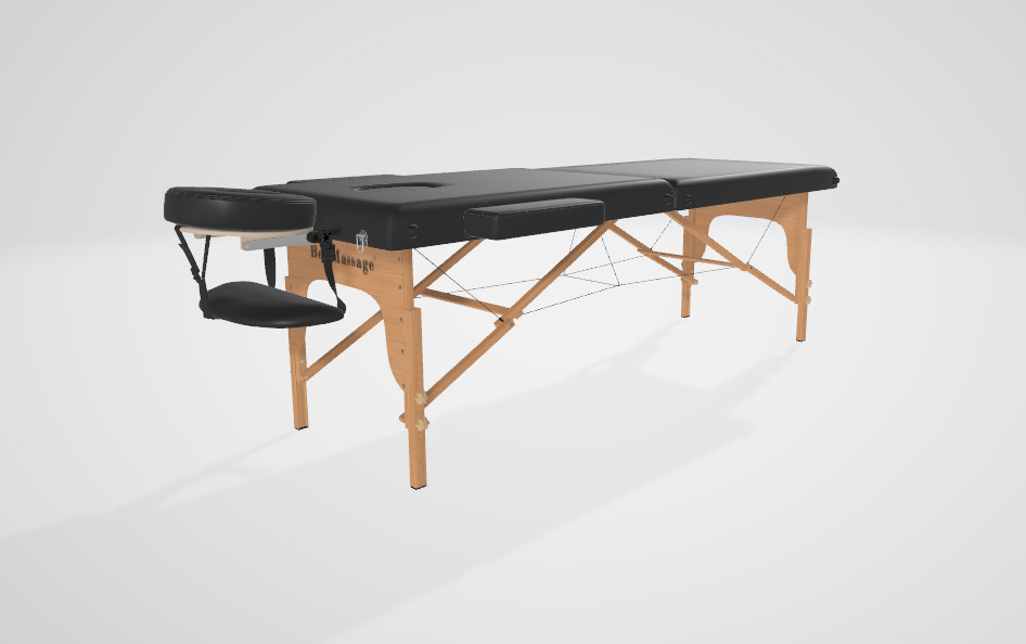 Professional Portable Spa Wooden Tables Low-poly 3D model_3