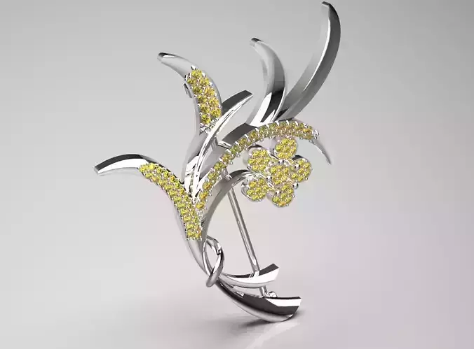 White Gold Brooch sj0016