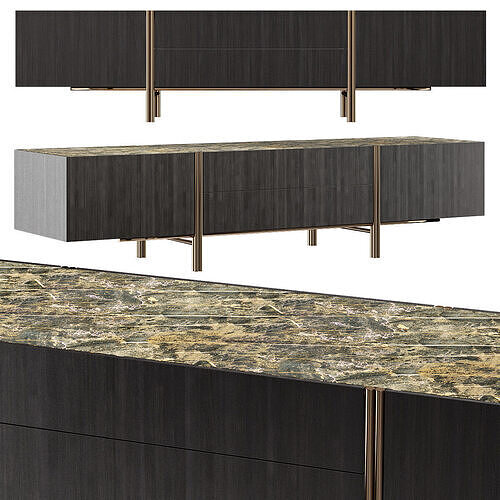 CABINET EDGE TV Low-poly 3D model