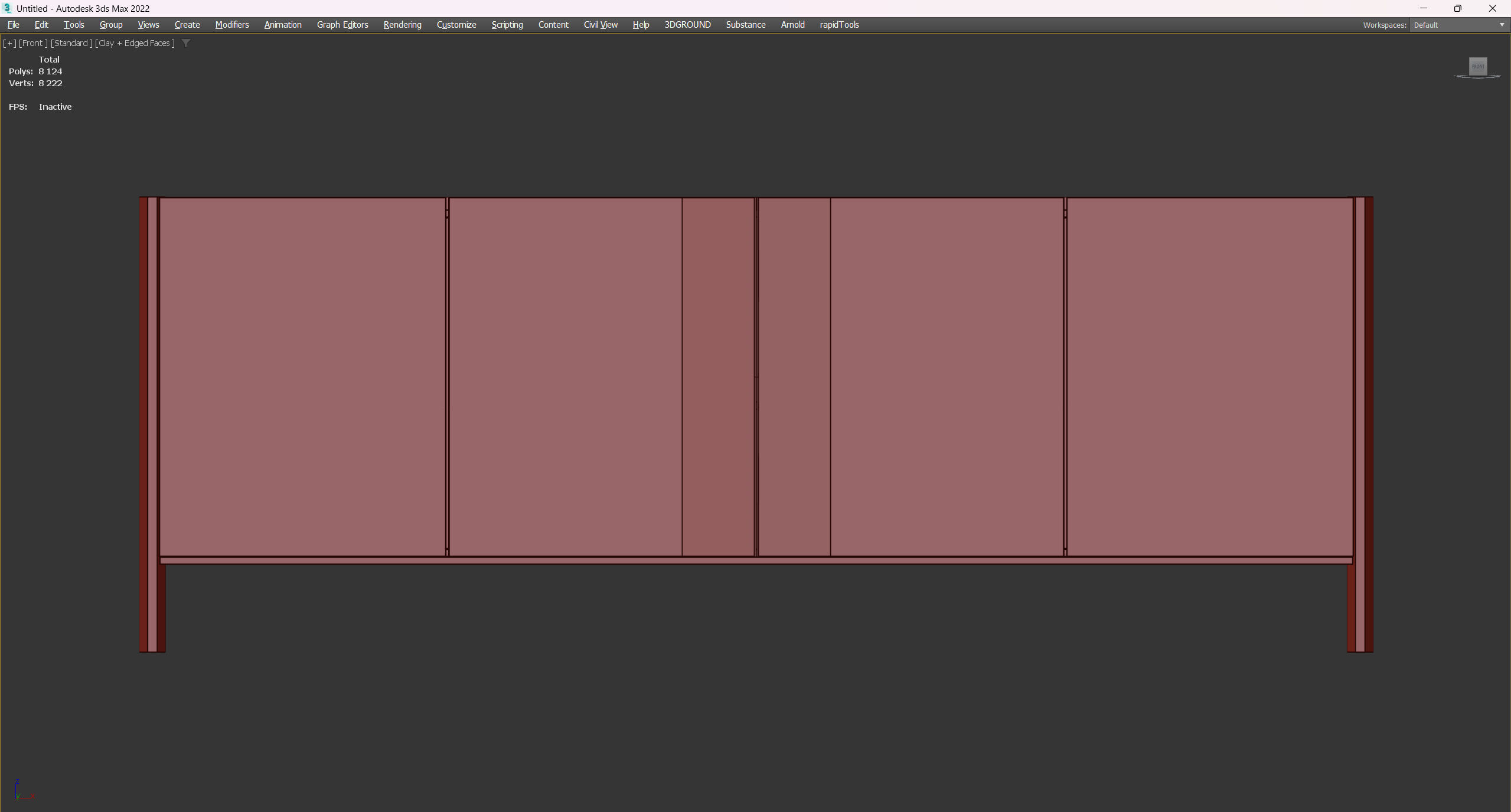 SIDEBOARD EVERSON Low-poly 3D model_3