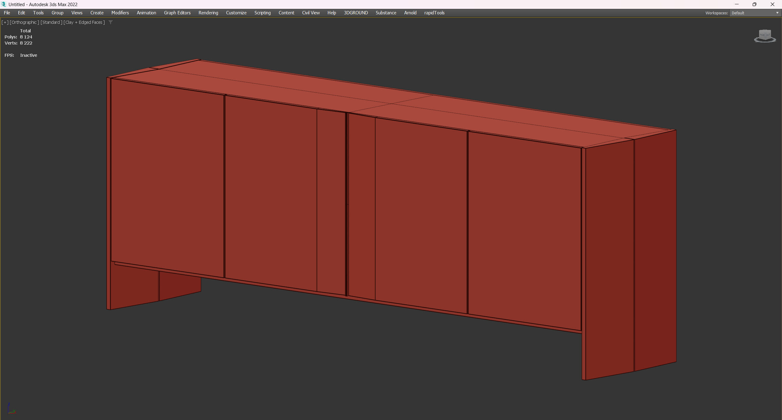 SIDEBOARD EVERSON Low-poly 3D model_4