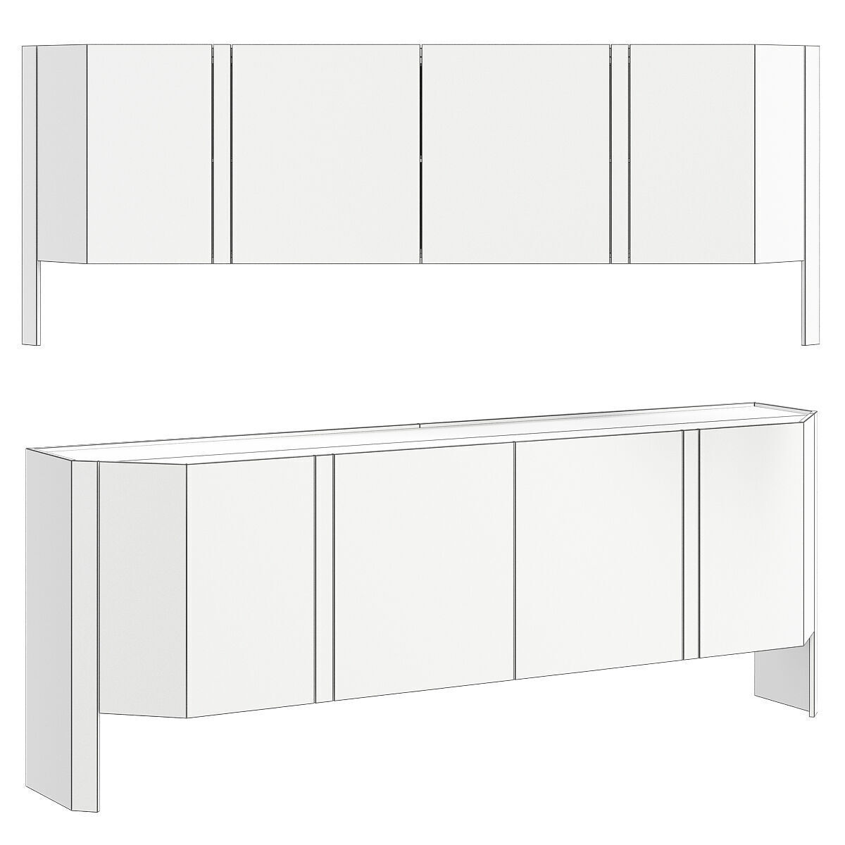 SIDEBOARD MONEO Low-poly 3D model_2