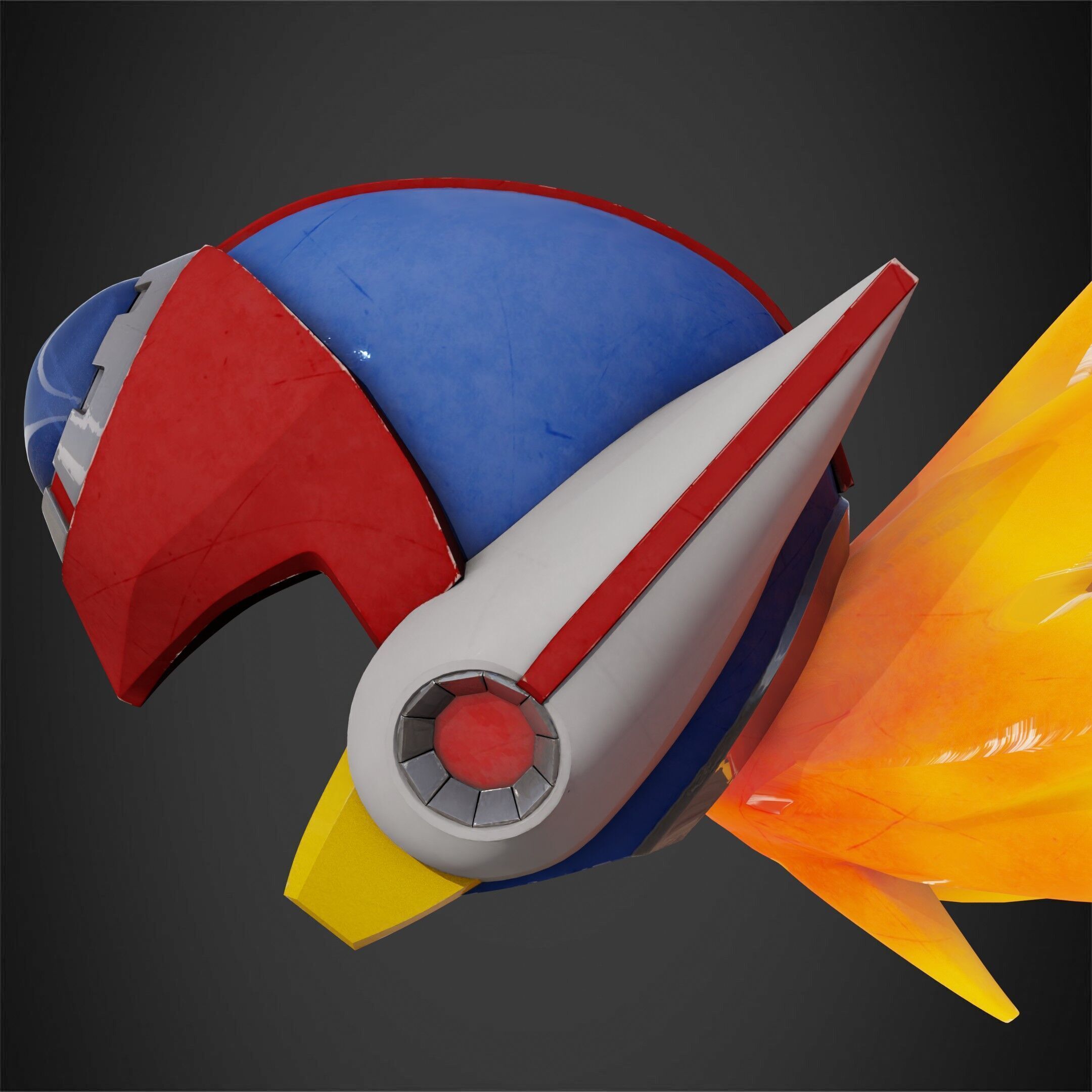 Mega Man X7 Axl Helmet for Cosplay 3D print model_5
