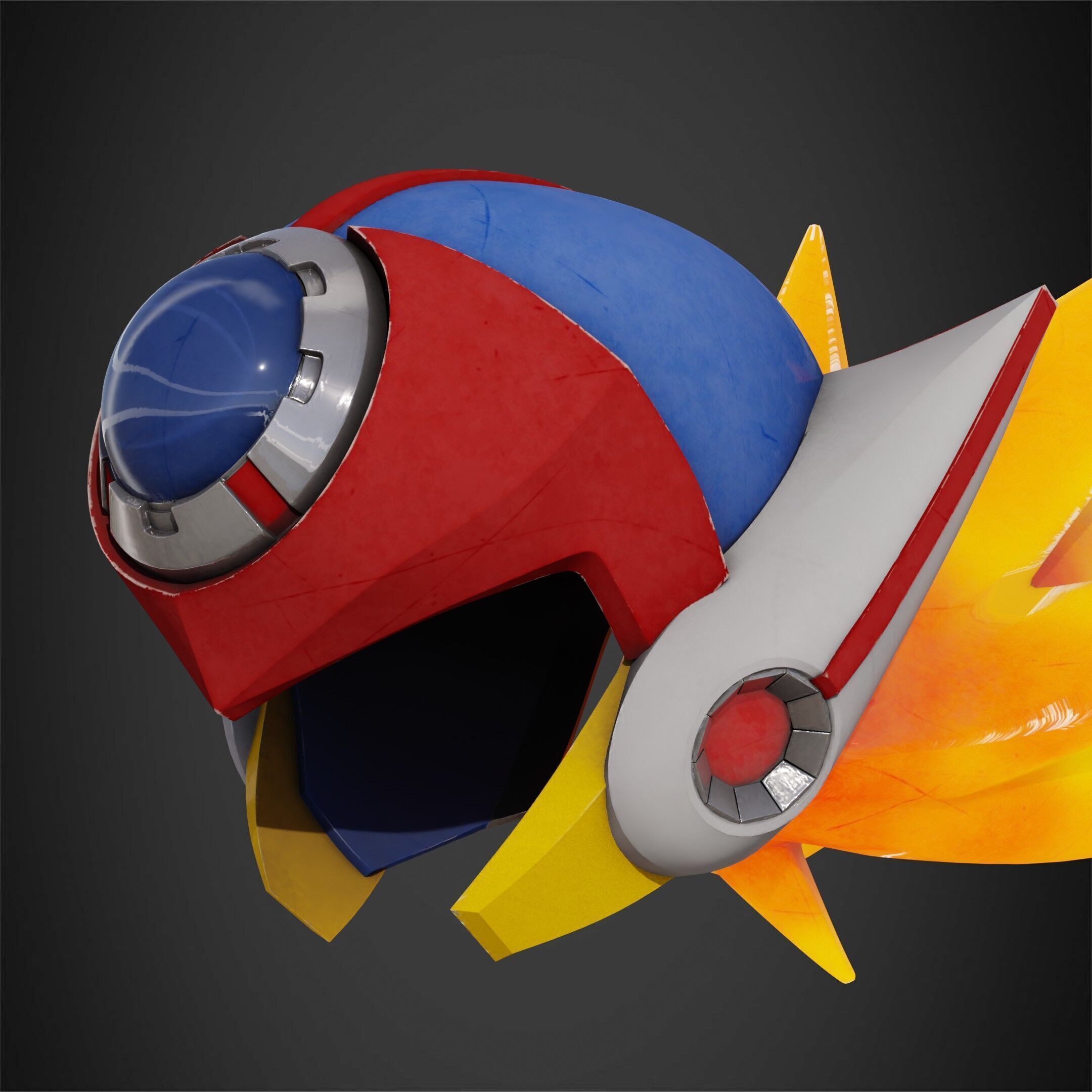 Mega Man X7 Axl Helmet for Cosplay 3D print model_4