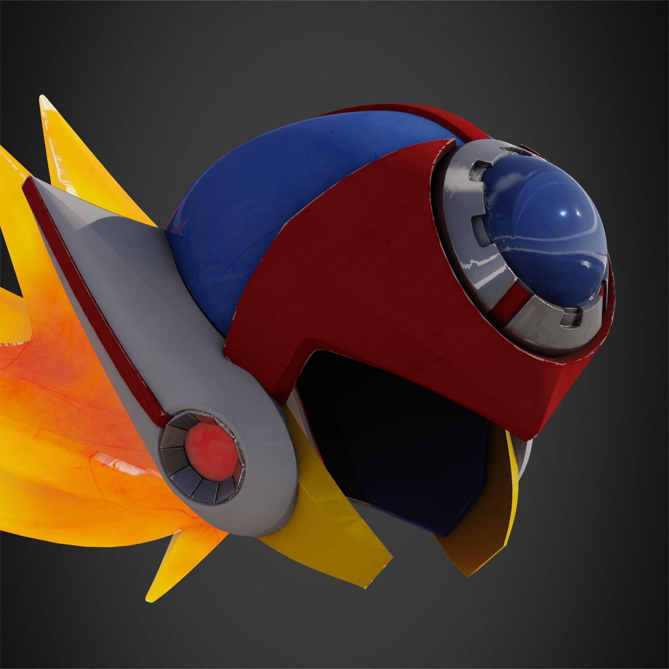 Mega Man X7 Axl Helmet for Cosplay 3D print model_10